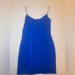Missguided Chain Strap Royal Blue Dress